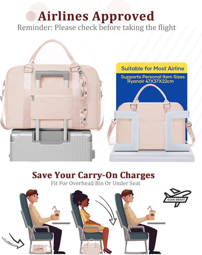 Gym Bag Womens Mens with Shoes Compartment and Wet Pocket Travel Duffel Bag for Women for Plane Sport Gym Tote Bags Swimming Yoga Waterproof Weekend Overnight Carry on Bag Hospital Holdalls - Colors B