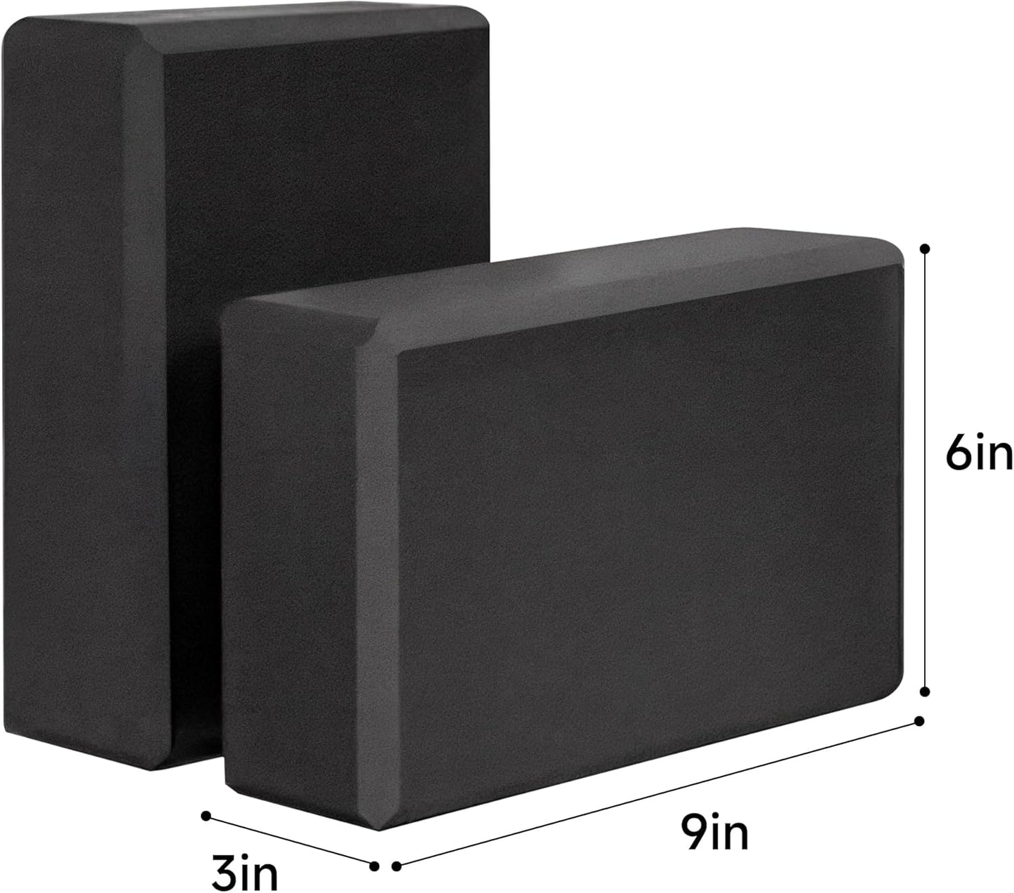 Leikefitness Yoga Blocks 2 Pack,Lightweight-High Density Eva Foam Soft Non-Slip for Yoga, Pilates, Meditation 9"×6"×3"