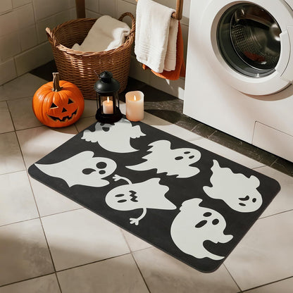 TYUU Bath Mat, Bathroom Rugs Non Slip Washable Thin Absorbent Quick Dry Bath Mat Fits Under Door Bathroom Floor Mat Perfect for Bath, Shower, or Sink 24"x36" Dark Grey