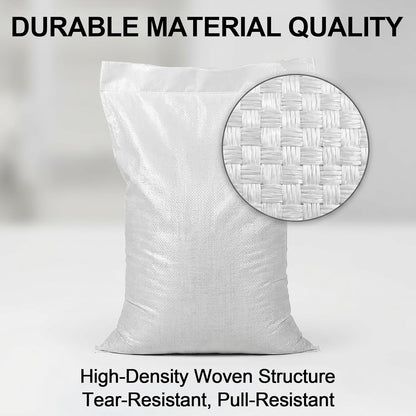 MAQIHAN Empty Sand Bags - 8PCS Woven Polypropylene Heavy Duty Tear Resistant Sandbags for Hurricane Sand Bags for Flooding Construction Project Storing Dry Materials