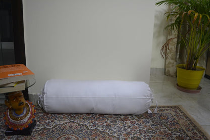 Saffron HANDICRAFTS Cotton 240TC - Bolster Cover Full Round Removable Cover for Neck Roll, Leg Rest,Yoga Practice, Meditation, Bed Sofa Couch (Turquoise Blue, 8"x24"(20 cm x 60 cm))