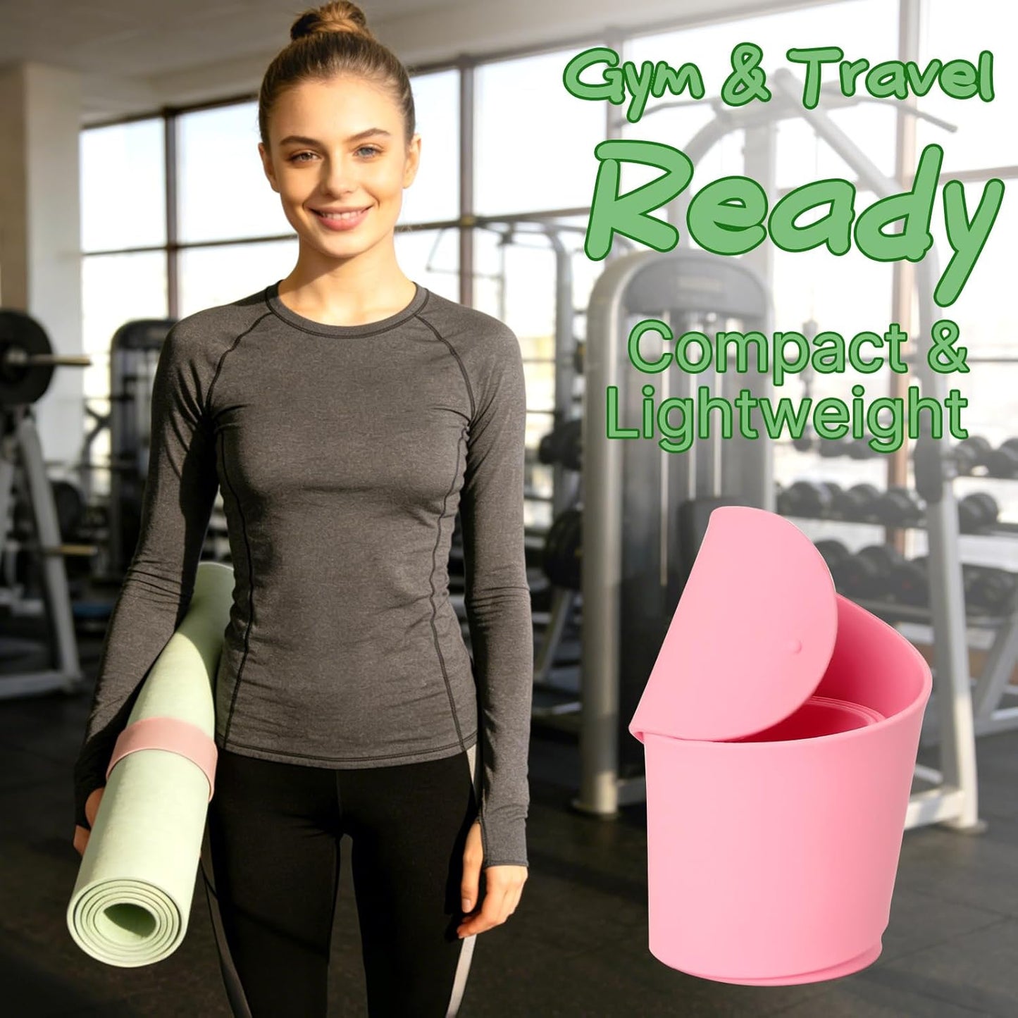 Aolamegs Yoga Mat Strap Slap Band-Instant One Snap Holder Keeps Mats Tightly Rolled & Secure -Soft Silicone Gym Accessories