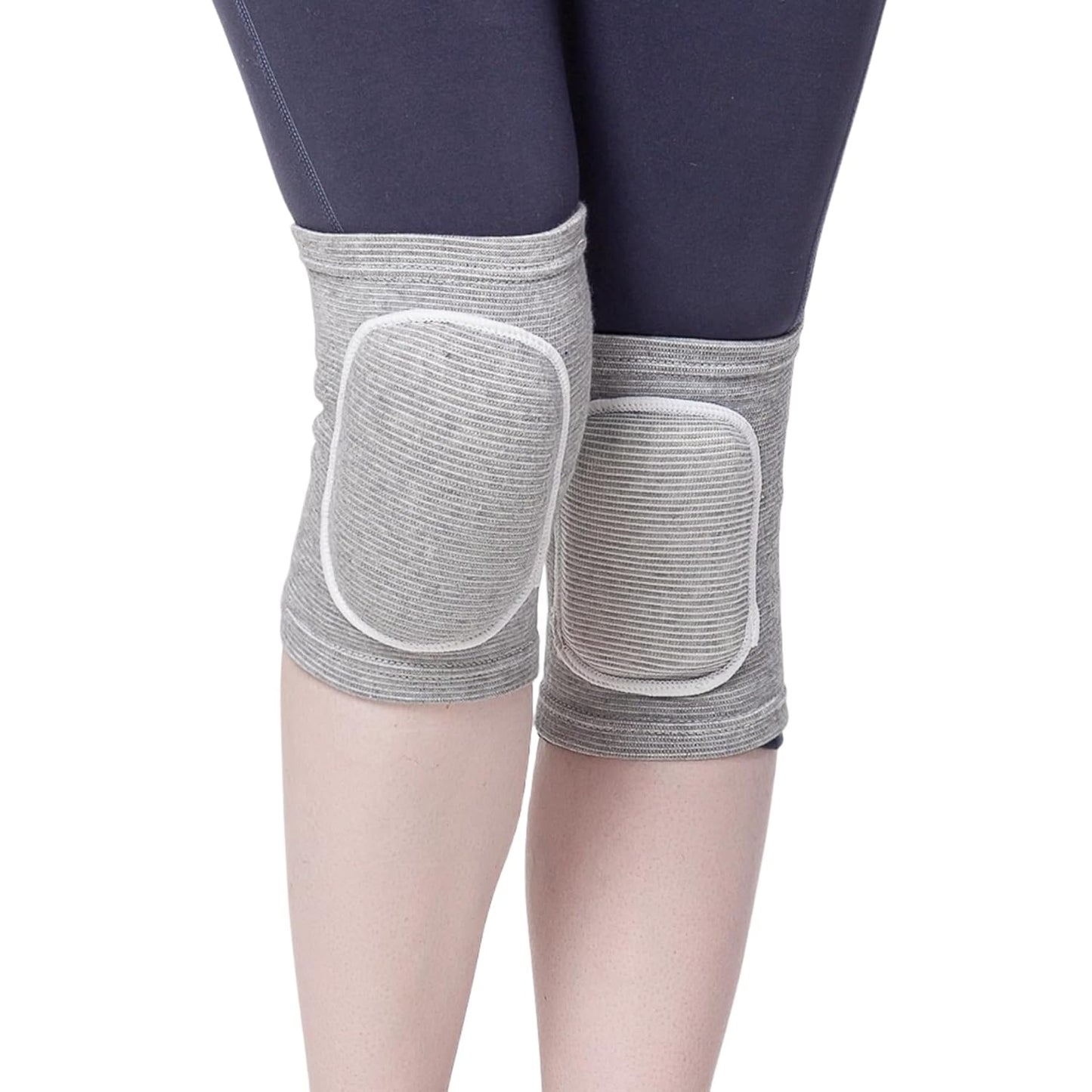 Men Women Protective Knee Pads, Anti-Slip Padded Sponge Knee Brace Knee Support for Football Volleyball Dance Skating Basketball Sports (Medium,Nude)