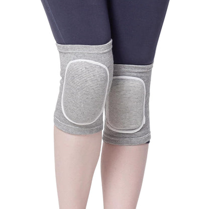 Men Women Protective Knee Pads, Anti-Slip Padded Sponge Knee Brace Knee Support for Football Volleyball Dance Skating Basketball Sports (Medium,Nude)