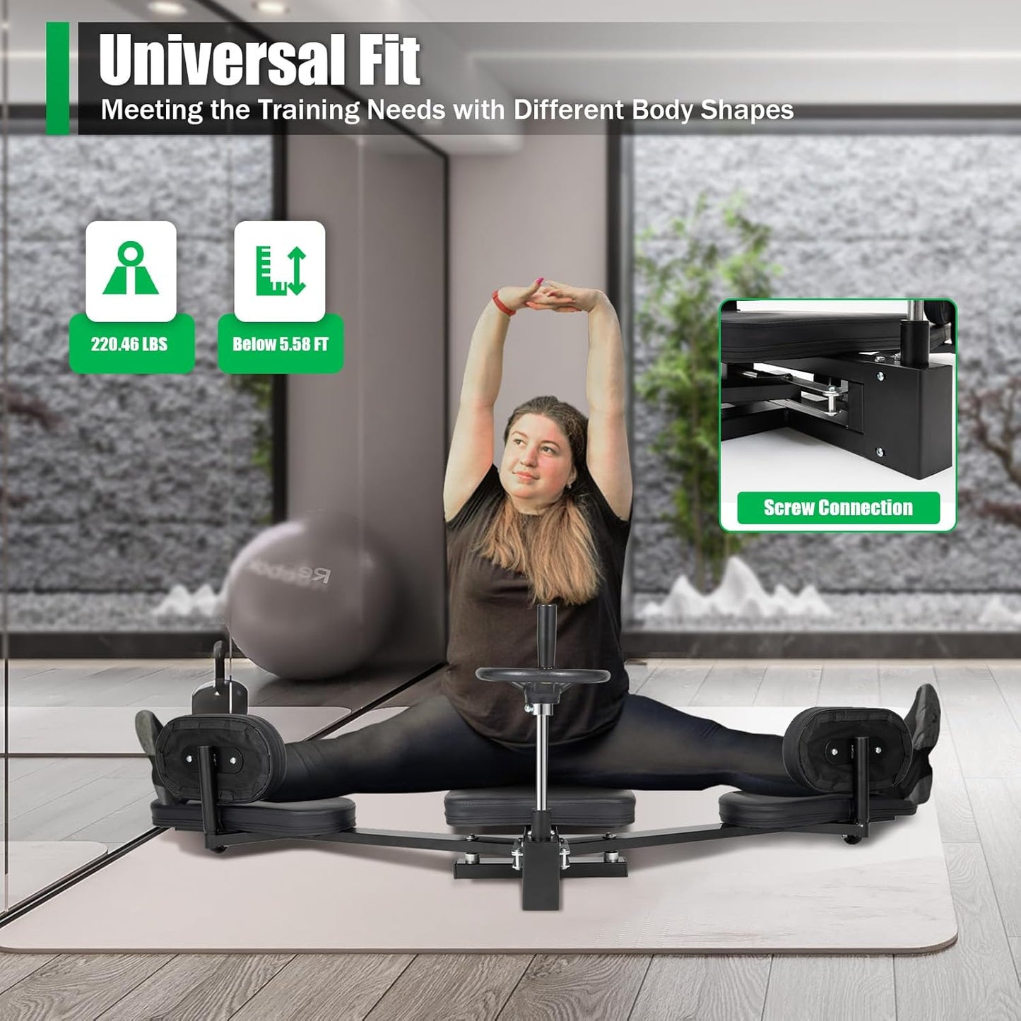 Leg Stretcher, 220/330Lbs Heavy Duty Split Machine for Leg Stretching, Leg Stretching Split Machine, Flexibility Stretching Equipment Black/Blue