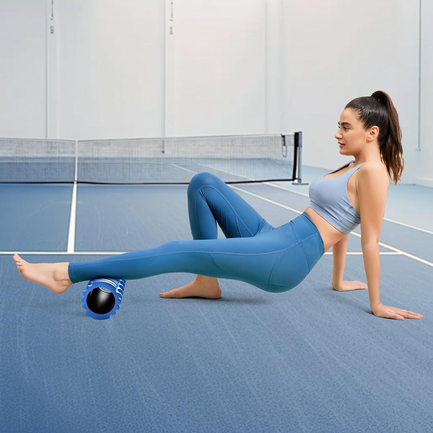 Krightlink Foam Roller for Deep Tissue Massager, 13" High Density Exercise Patented Roller for Muscle Massage and Myofascial Trigger Point Release Back Roller for Fitness, Yoga and Pilates (Black)