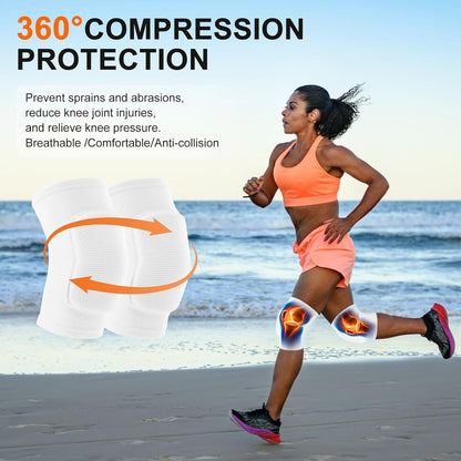HISFFOG Volleyball Knee Pads for Women, Men, Youth, Girls, Kids, Knee brace for Volleyball Basketball Football Dance Yoga Tennis Running Cycling Workout Climbing Wrestling