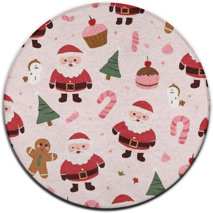 Soft Round Yoga Carpet, Office Chair Decor Round Mat for Carpet and Hardwood Floors Purple Butterfly