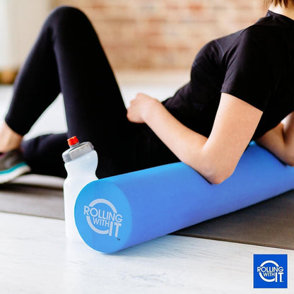 Rolling With It Foam Roller with High Density for Physical Therapy, Muscle Roller for Exercise and Muscle Recovery, Eco-Friendly Back Roller, Firm and Smooth Surface Massage Roller, Select Your Size