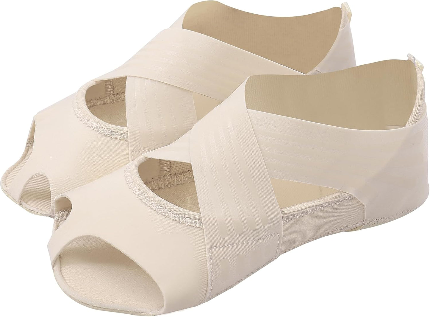 ABIRAM Yoga Socks Toeless Non-Slip Grips & Straps, for Pilates, Barre, Ballet, Bikram, Workout for Women