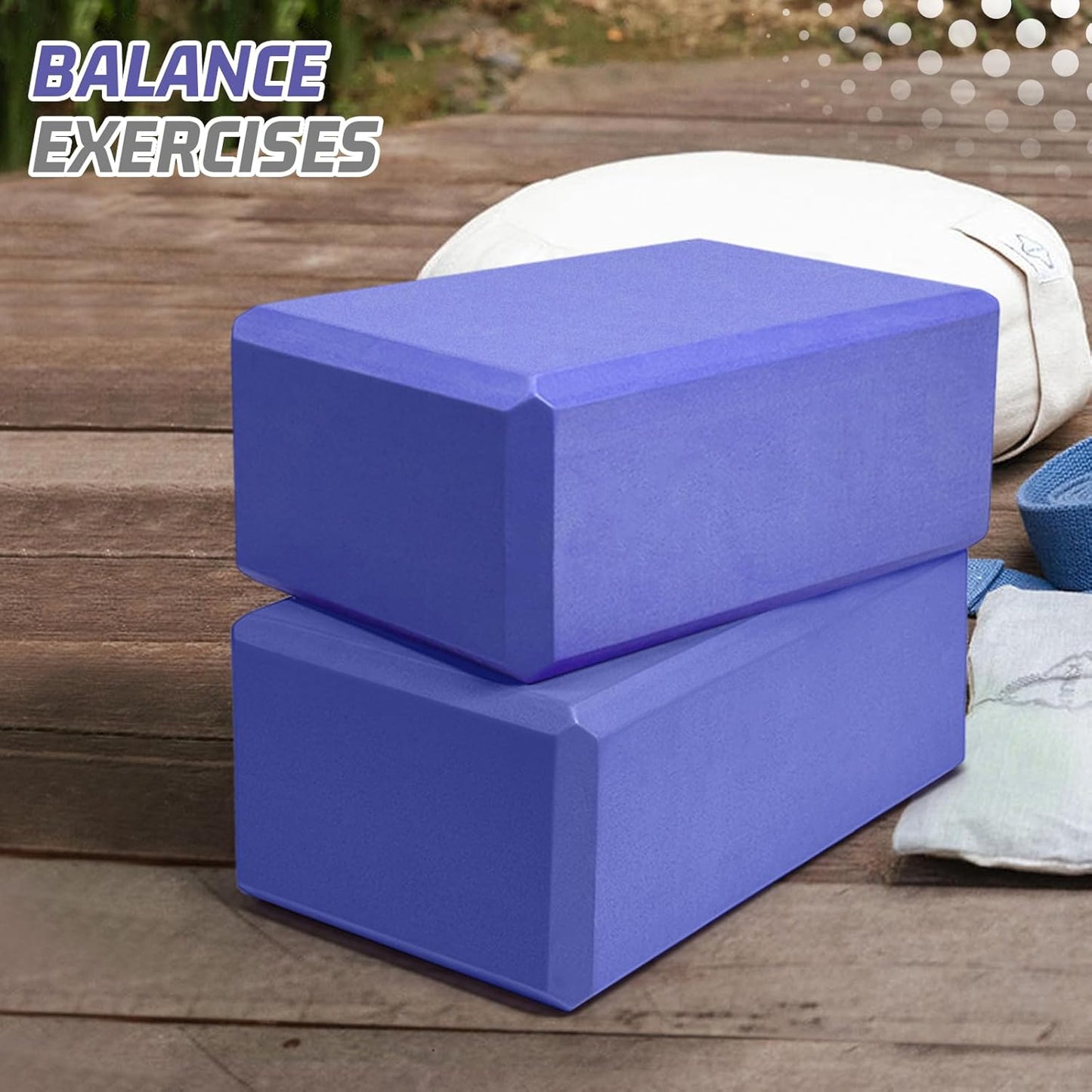 2025 Biguphate Yoga Blocks 9x 6x4 Inch，1 Pack EVA Foam Yoga Block Supportive Latex-Free, Non-Slip Exercise Blocks, Yoga Accessories for Pilates, Meditation, Balance, Stretching and Deep Poses