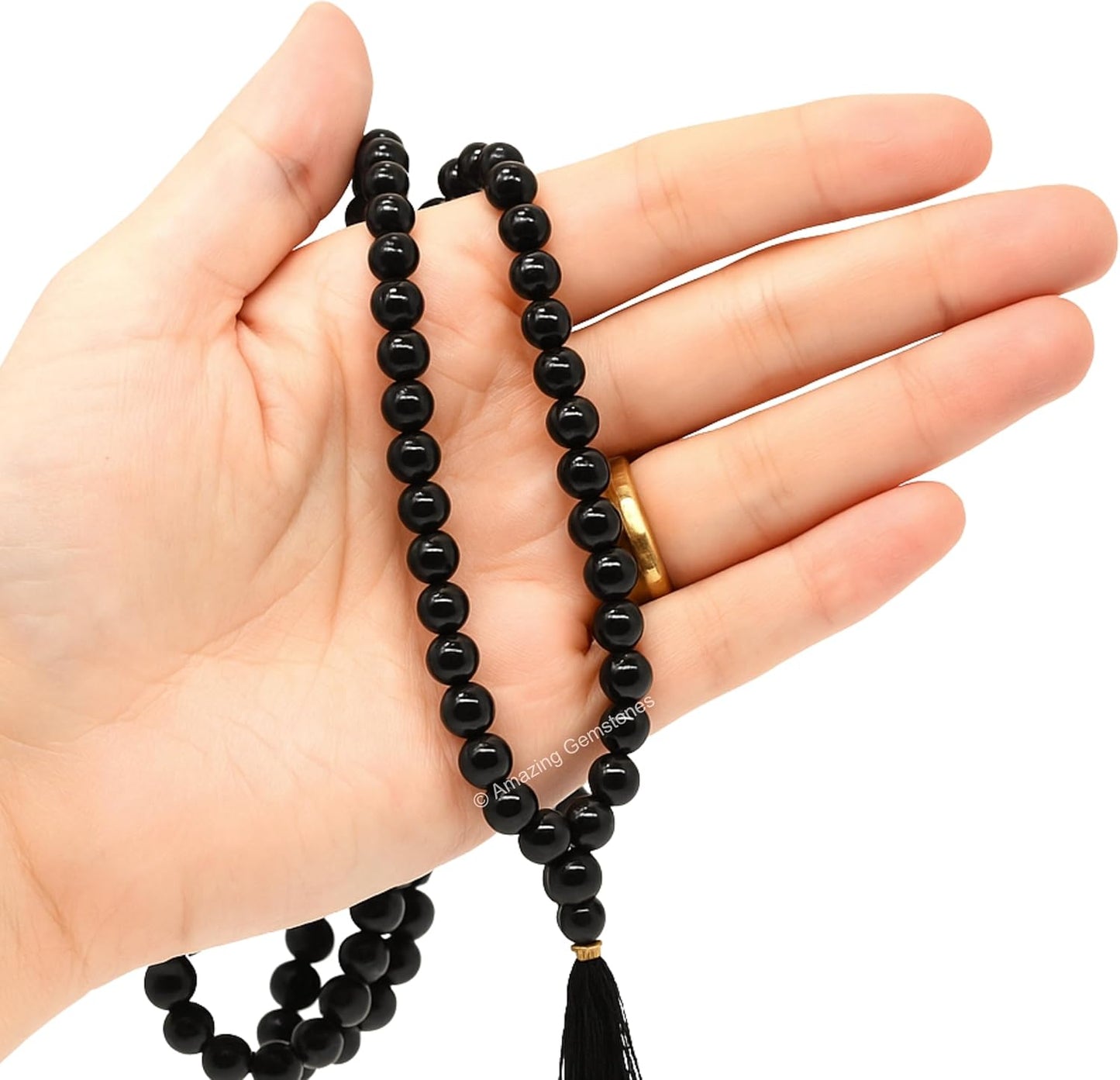 Amazing Gemstone 108 Beads Handmade Mala (Knotted, Rudraksha) - Colors A