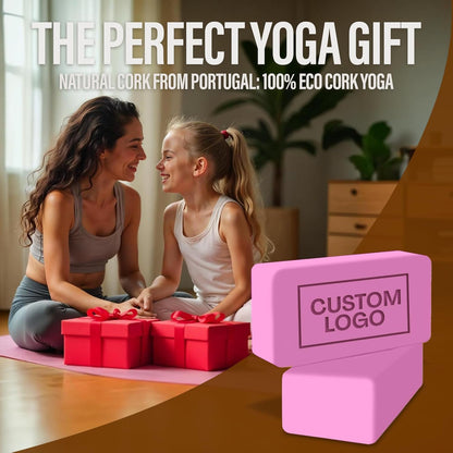 Personalized Yoga Blocks Yoga Gift 2 Pack with Custom Design or Logo, Exercise blocks Yoga Blocks Soft Non-Slip for Pilates, Meditation, Custom Yoga Accessories for Men & Women