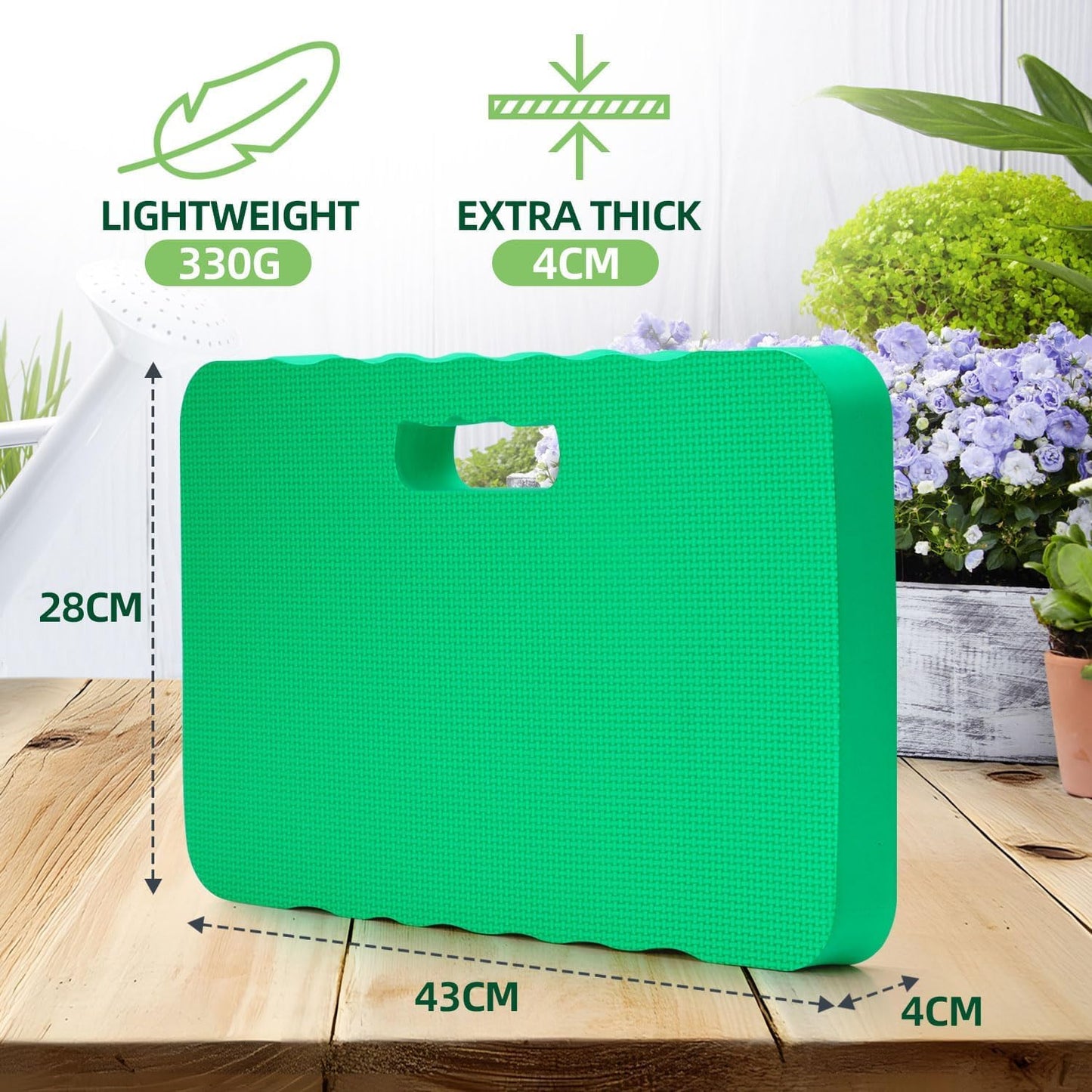 Ohuhu Premium Thick Kneeling Pad, 2-Pack Large Comfortable Gardening Knee Mat with 2 Different Surfaces, Extra Thick Knee Cushion Kneeler for Gardening Work Baby Praying, Gifts for Women Men Seniors