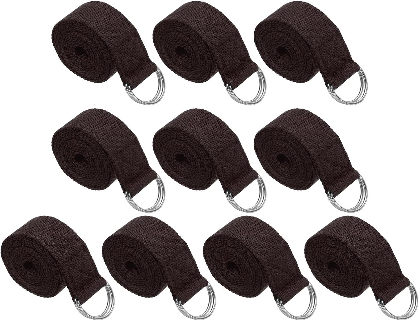 PATIKIL Yoga Strap for Stretching, Cotton Yoga Belt with Adjustable Metal D-Ring Buckle Stretch Band for Fitness Pilates