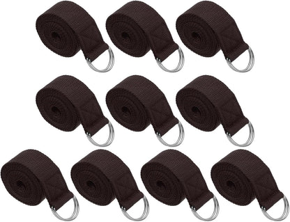 PATIKIL Yoga Strap for Stretching, Cotton Yoga Belt with Adjustable Metal D-Ring Buckle Stretch Band for Fitness Pilates