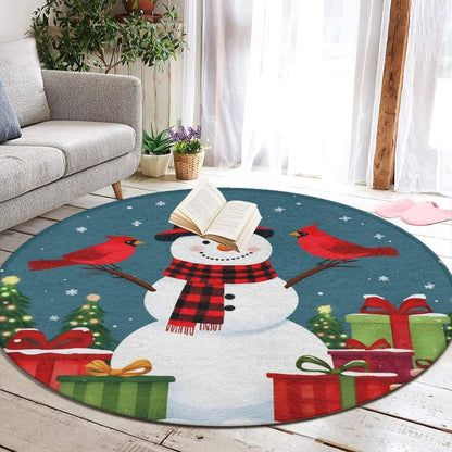 Soft Round Yoga Carpet, Office Chair Decor Round Mat for Carpet and Hardwood Floors Purple Butterfly