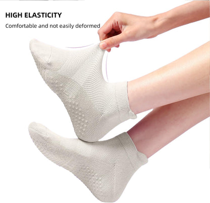 Acetin 4 Pairs Grip Socks Pilates Socks for Women