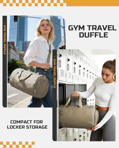 Gym Bag Womens Mens with Shoes Compartment and Wet Pocket Travel Duffel Bag for Women for Plane Sport Gym Tote Bags Swimming Yoga Waterproof Weekend Overnight Carry on Bag Hospital Holdalls - Colors B