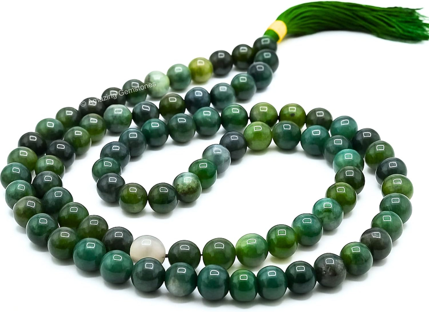 Amazing Gemstone 108 Beads Handmade Mala (Knotted, Rudraksha) - Colors A