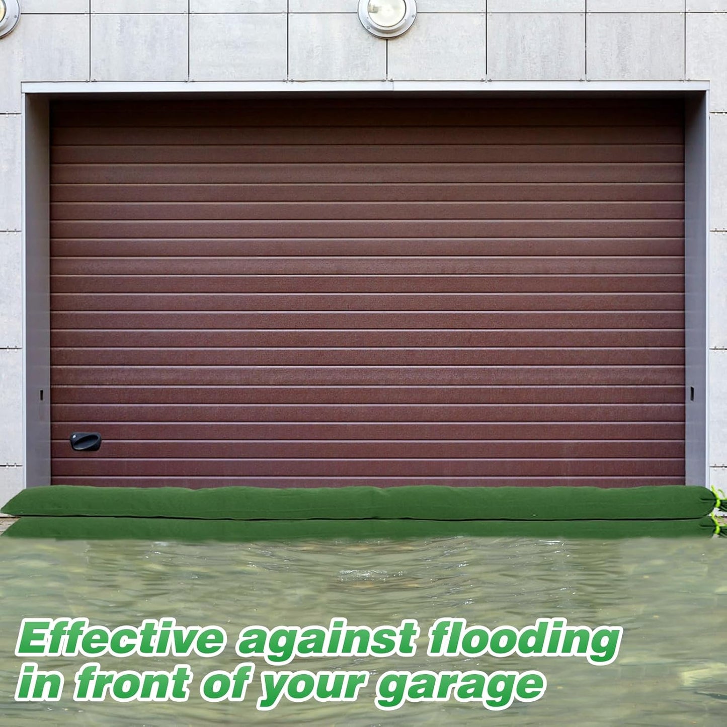 4 Pcs 6' × 6" Long Sand Bags for Flooding - Thickened Canvas Flood Protection Sandbag Tube with Elastic Band, Reusable Flood Rain Wind Barrier Sand Bag Tube for Door Window Flood Control