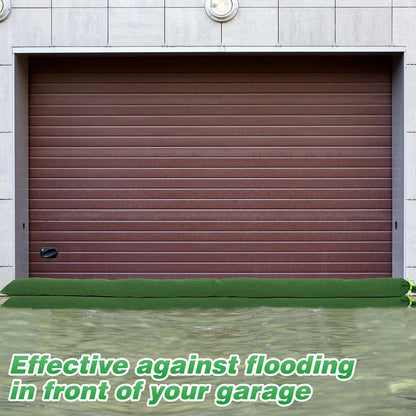 4 Pcs 6' × 6" Long Sand Bags for Flooding - Thickened Canvas Flood Protection Sandbag Tube with Elastic Band, Reusable Flood Rain Wind Barrier Sand Bag Tube for Door Window Flood Control