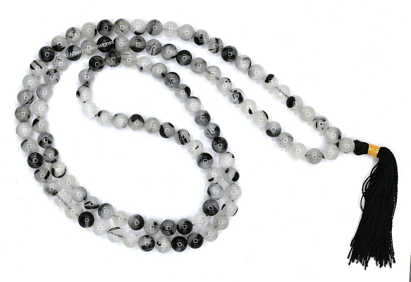 Amazing Gemstone 108 Beads Handmade Mala (Knotted, Rudraksha) - Colors B