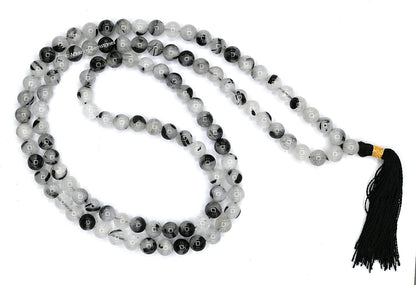 Amazing Gemstone 108 Beads Handmade Mala (Knotted, Rudraksha) - Colors B