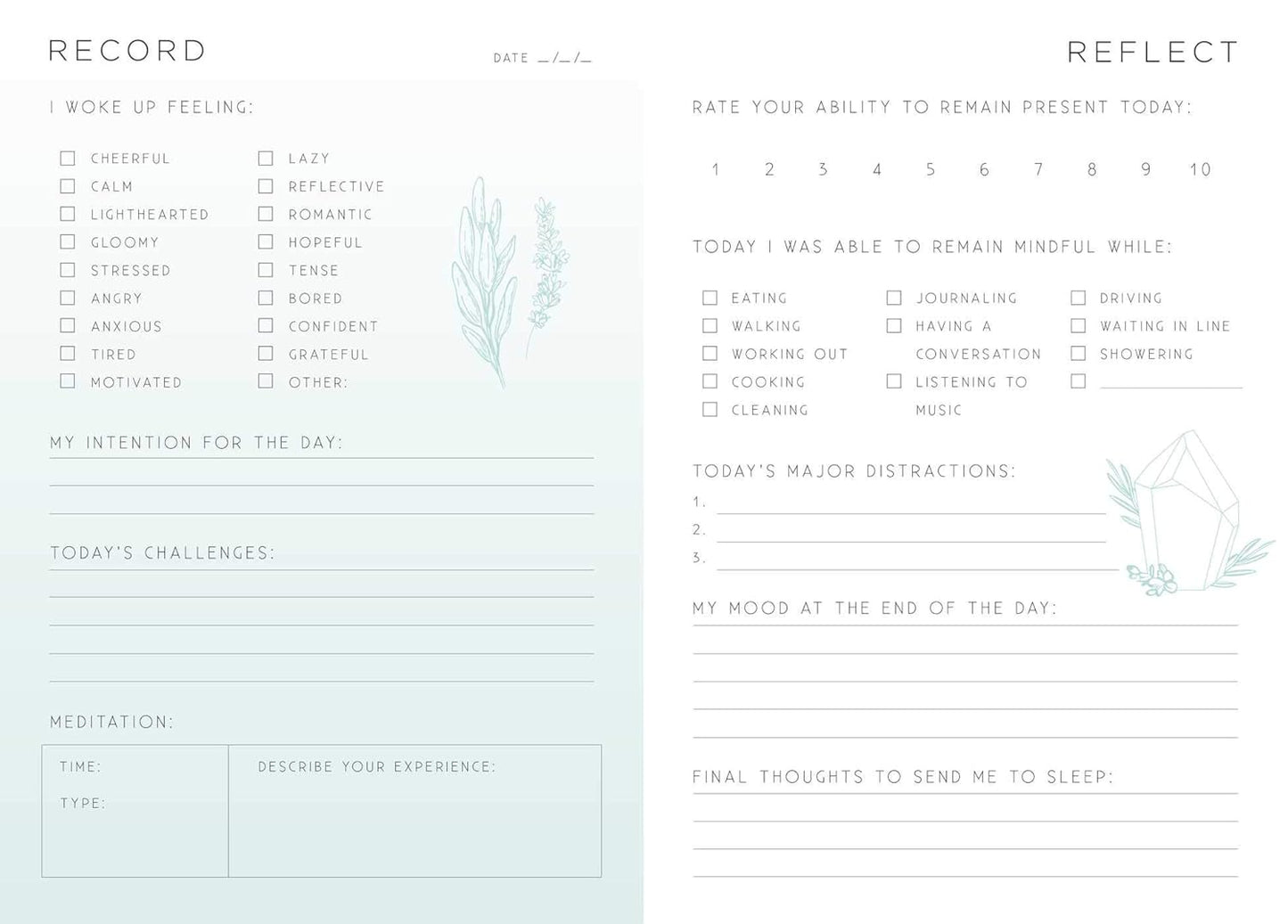 Mindfulness: A Day and Night Reflection Journal (Inner World)