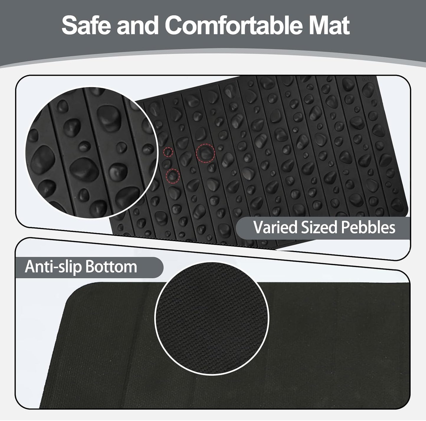 Portable Feet Acupressure Mat, Foldable Foot Massager Mat, Pressure Point Massage Pad, Anti Fatigue Office Standing Desk Pad, Stand Up Pad, Relieve Foot Pain