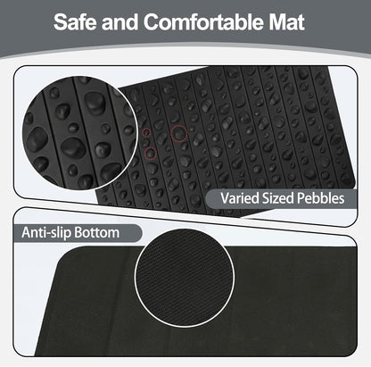 Portable Feet Acupressure Mat, Foldable Foot Massager Mat, Pressure Point Massage Pad, Anti Fatigue Office Standing Desk Pad, Stand Up Pad, Relieve Foot Pain