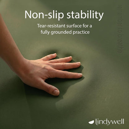 Lindywell Pilates Yoga Workout Mat Non Slip 6mm, 8mm, 10mm Thick - 6ft x 26in