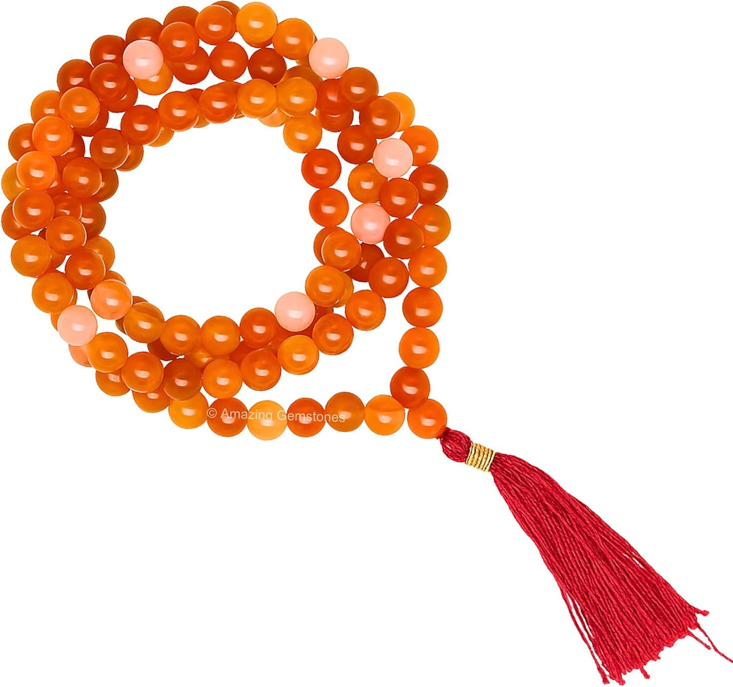 Amazing Gemstone 108 Beads Handmade Mala (Knotted, Rudraksha) - Colors A