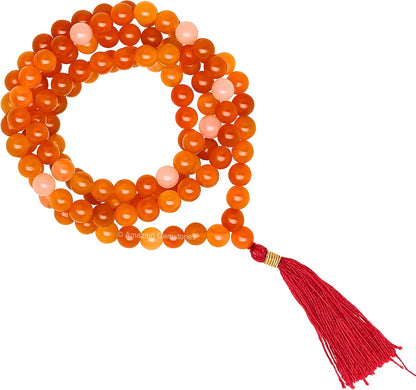 Amazing Gemstone 108 Beads Handmade Mala (Knotted, Rudraksha) - Colors A