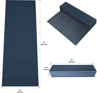 Foldable Yoga Exercise Mat – Lightweight, Anti-Slip, and Easy to Store for Yoga, Pilates, Home Workouts, and Floor Exercises