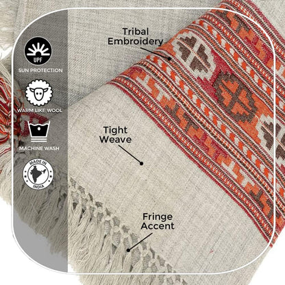Meditation Shawl or Blanket, Exotic Shawl/Wrap, Oversize Scarf or Stole. Unisex
