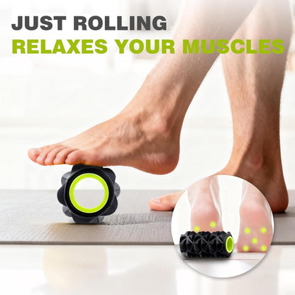 3 Pack Back Roller- Yoga Wheel for Back Pain Reliefn & Stretching, Back Wheel for Deep Tissue Massage, Foam Roller for Physical Therapy & Exercise
