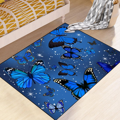 Black Girl Area Rug for Bedroom African Black Girls Floor Rugs for Living Room Playroom Cartoon Art Home Decor Soft Yoga Mats for Women Afro Purple 47" x 31" (2.7 x 3 Feet)