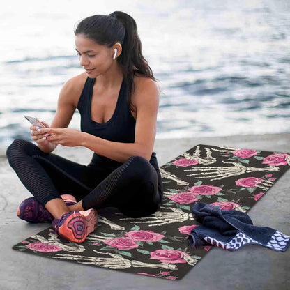Yoga Mat Foldable Exercise Mats Gym Non Slip Workout Mat for Women and Men Pilates Floor Fitness Mat with Storage Bag 71 inch x 26 inch