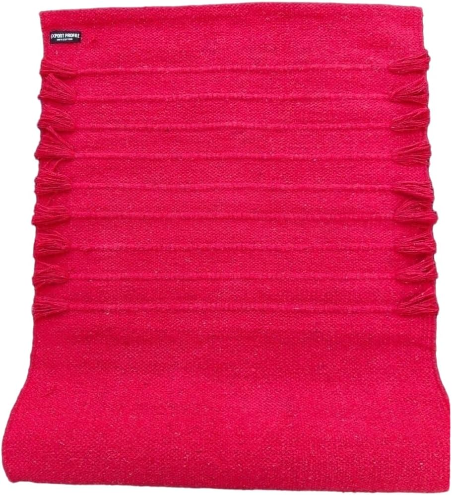 Indian Handmade100 % Organic Anti Skid Multi Colour Cotton Yoga Mat - Eco-Friendly Hand-Woven Rug - Non-Slip & Thick (24”x72”x5mm) for Hot yoga & Everyday Fitness at Home - Comfortable & Foldable Extra-Long Mat