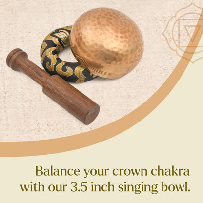 Tibetan Singing Bowl Set - Authentic Cuencos Tibetanos for Sound Healing, Meditation & Chakra Balancing - Includes Cushion, Mallet-Unique Spiritual Gifts for Women and Men (7 Chakra Hand Hammered Set)