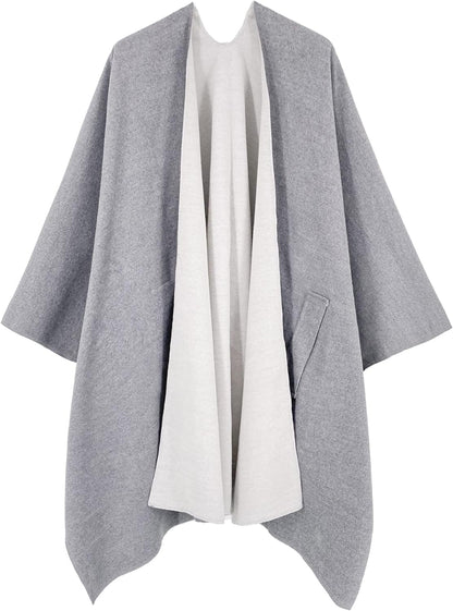 Moss Rose Women's Shawl Wrap Poncho Ruana Cape Open Front Cardigan Shawls for Spring Fall Winter