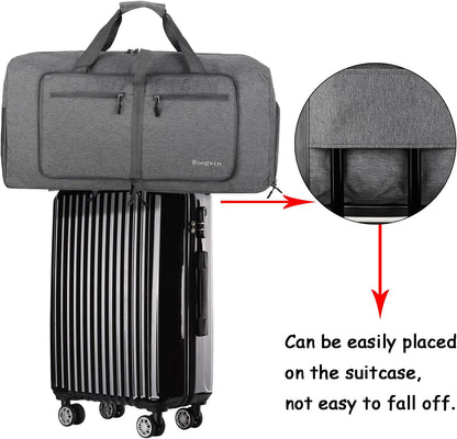 Woogwin Travel Duffel Bag Large Foldable Waterproof Overnight Bag for Beach Swim Bags Pool Sports Gym