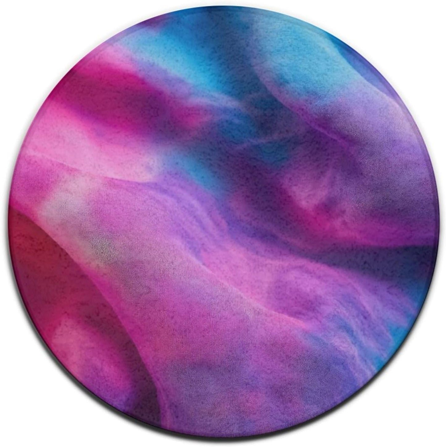 Soft Round Yoga Carpet, Office Chair Decor Round Mat for Carpet and Hardwood Floors Purple Butterfly