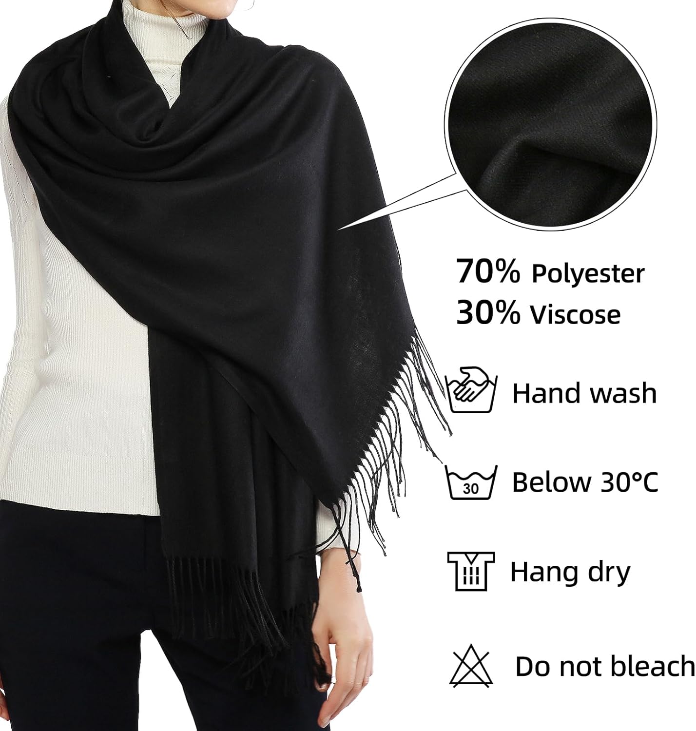 RIIQIICHY Women's Scarf Pashmina Shawls and Wraps for Evening Dress Bridesmaid Wedding Bridal Winter Warm Long Large Scarves