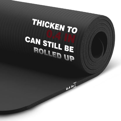 KEEP Extra Thick NBR Yoga Mat for Women & Men, 10mm Thick, 72”x24” Large Exercise Mat with Non-Slip Workout Mat for Yoga, Pilates, Stretching, Meditation – Wide & Cushioned Fitness Mat