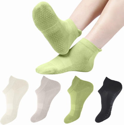 Acetin 4 Pairs Grip Socks Pilates Socks for Women