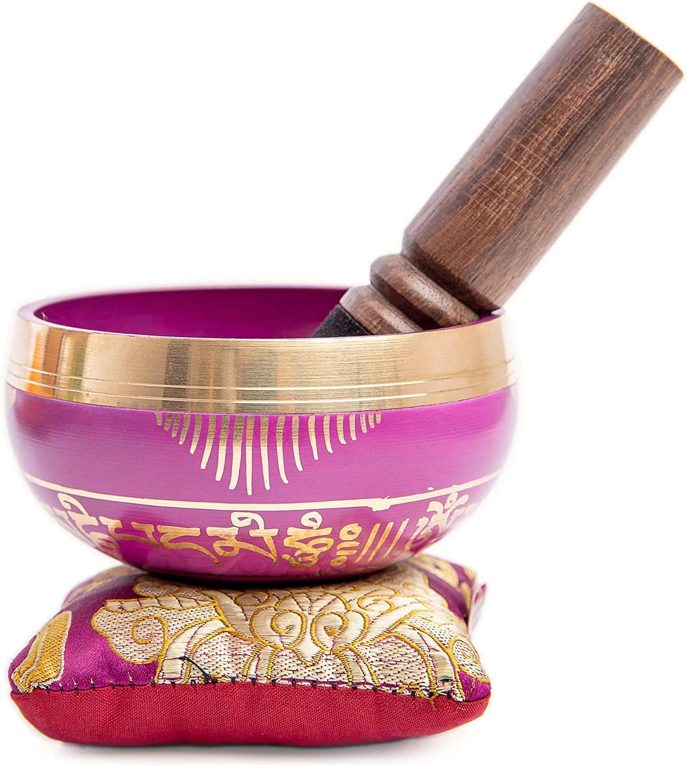 Tibetan Singing Bowl Set - Authentic Handcrafted Mindfulness Meditation Holistic Sound 7 Chakra Healing by Himalayan Bazaar (Turquoise)