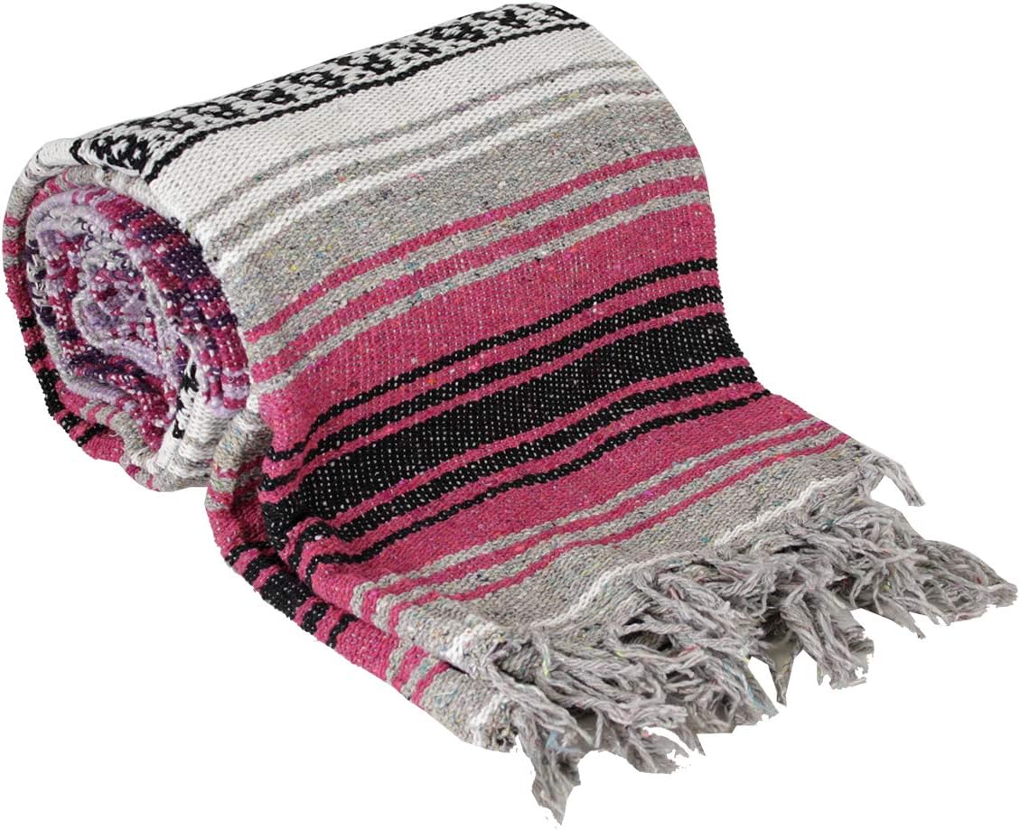 Canyon Creek Authentic Mexican Yoga Falsa Blanket (Light Purple)