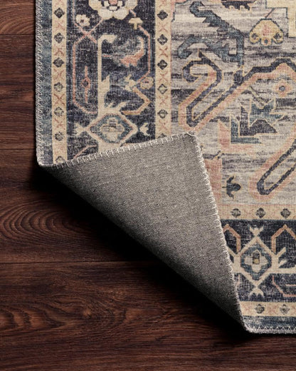 Loloi Hathaway Collection HTH-06 Blush/Multi 2'-6" x 7'-6", .25" Thick, Runner Rug, Soft, Durable, Printed, Modern, Low Pile, Non-Shedding, Easy Clean, Living Room Rug